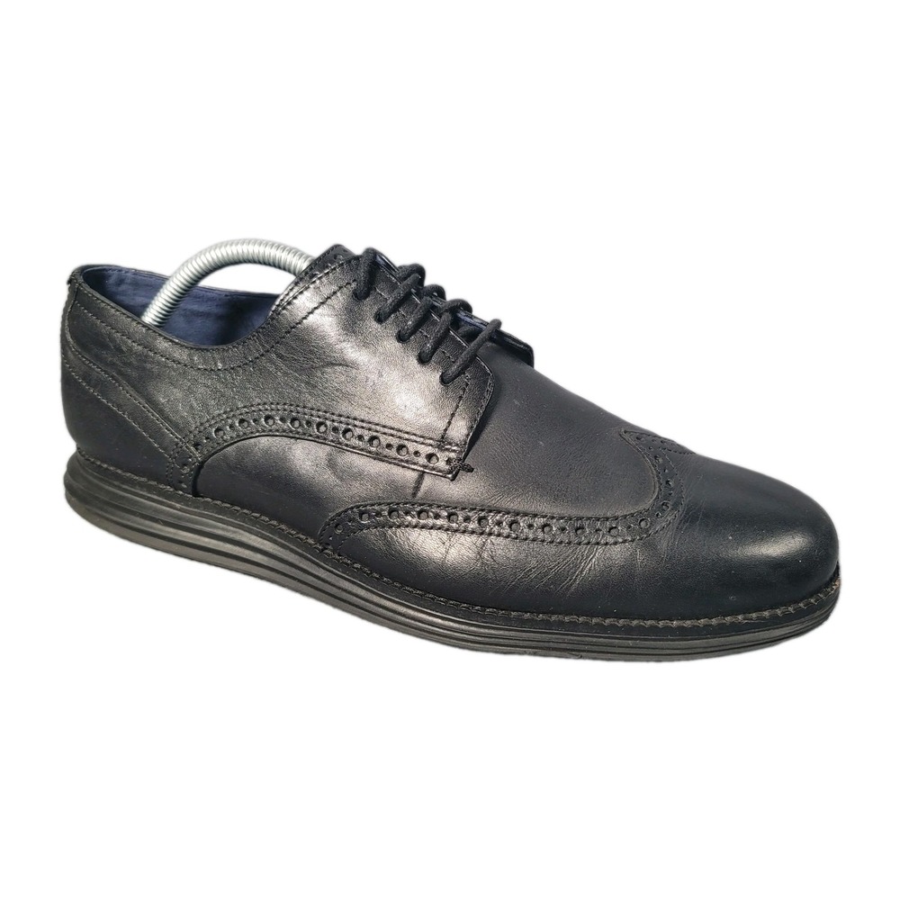 Cole Haan Original Grand Wingtip Shoes Oxford Black Mens Size 10 M Dress C27984
